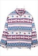 Vintage 90's Umbro Fleece Full Zip Up Blue,