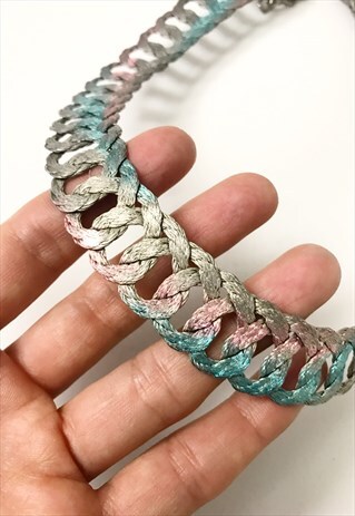1980'S PASTEL OMBRE COLLAR CHAIN