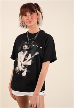 Vintage 2003 Carlos Santana Shaman tour black band tshirt 