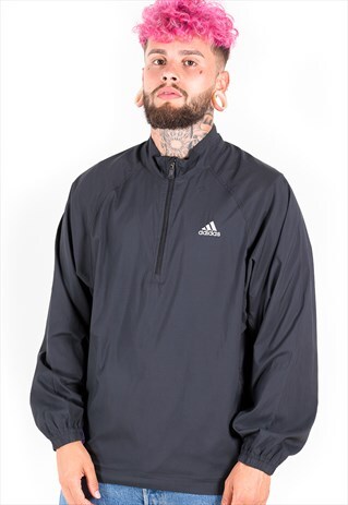 VINTAGE 80S 1/4 ZIP ADIDAS JACKET / S6991