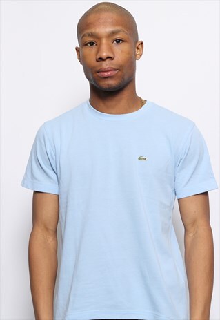VINTAGE LACOSTE LOGO PIQUE T-SHIRT BLUE