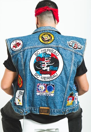 VINTAGE 80S LEE DENIM GILET JACKET / S6038