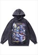 Anime hoodie Visions cartoon pullover Japanese jumper grey