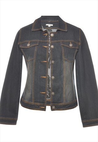 BEYOND RETRO VINTAGE BEADED DENIM JACKET - L
