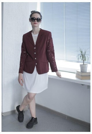 VINTAGE 80'S BROWN LONG SLEEVED JACKET