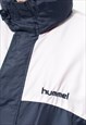 HUMMEL WINDBREAKER 90'S VINTAGE HOODED JACKET MEN SIZE XXL