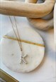 Gold Faux Pearl Monogram Letter K pendant Charm Necklace