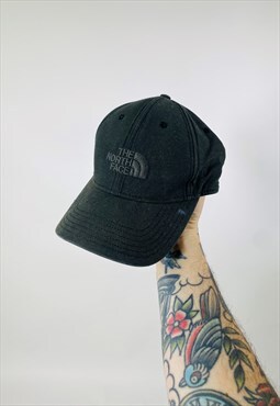 Vintage 90s The North Face Black Embroidered Hat Cap