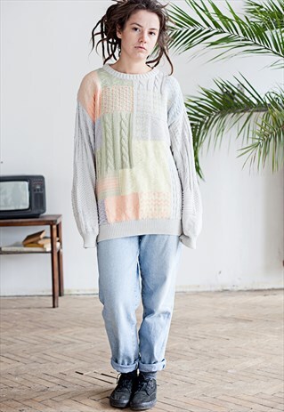 VINTAGE PASTEL SWEATER FROM THE 90S, SIZE L