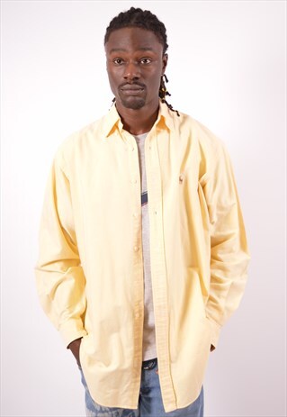 VINTAGE POLO RALPH LAUREN SHIRT YELLOW