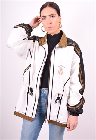 WOMENS VINTAGE JACKET MEDIUM WHITE 90'S