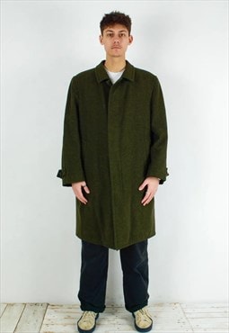 Salko Hubertus Loden Vintage Mens M Wool Coat Trench Jacket