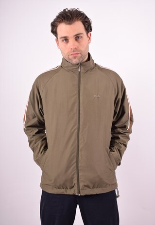 FILA MENS VINTAGE JACKET LARGE KHAKI 90S