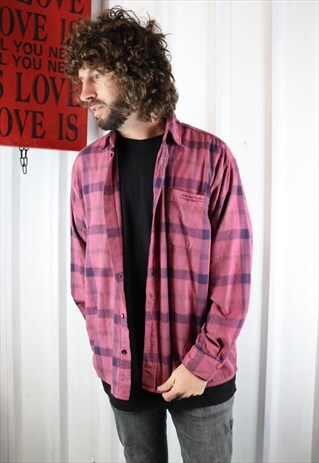 VINTAGE CHECK FLANNEL OVERSIZED GRUNGE INDI WINTER SHIRT