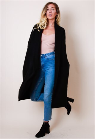 OVERSIZED WINTER COAT - BLACK