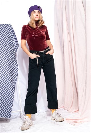 VINTAGE LEVI'S JEANS 90S BOYFRIEND DENIM TROUSERS IN BLACK