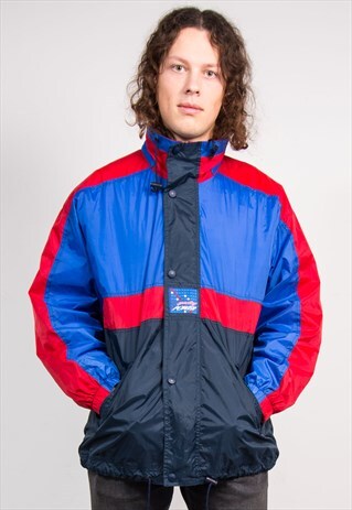 VINTAGE COLOURBLOCK CAGOULE JACKET COAT