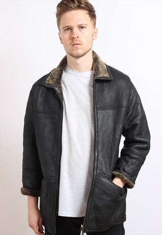 VINTAGE LEATHER SHEEPSKIN JACKET