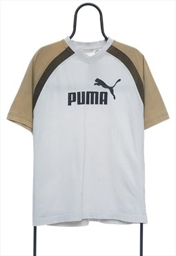 Vintage Puma White Logo TShirt Mens