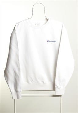 Vintage Champion Crewneck Logo Sweatshirt White