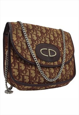 Vintage Dior CD Crossbody Bag, Wallet Reworked, burgundy