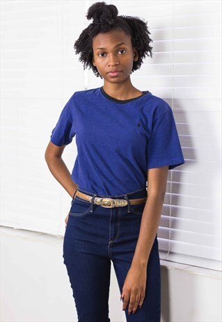 VINTAGE POLO RALPH LAUREN T-SHIRT LOGO 90S L 5.7