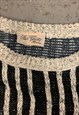 VINTAGE ABSTRACT KNITTED JUMPER FUNKY PATTERNED GRANDAD KNIT