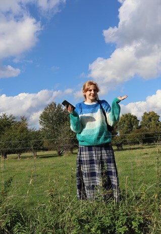 VINTAGE BLUE GREEN JUMPER