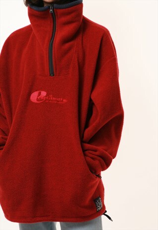 VINTAGE RARE VTG FASTNET 1/4 ZIP FLEECE JUMPER 14622