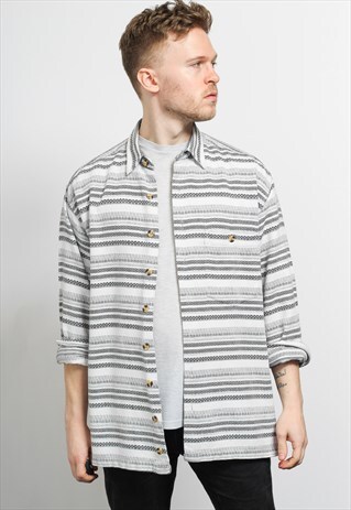VINTAGE AZTEC PATTERNED SHIRT
