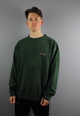 VINTAGE CHAPS RALPH LAUREN SWEATSHIRT IN GREEN WITH EMBROIDE