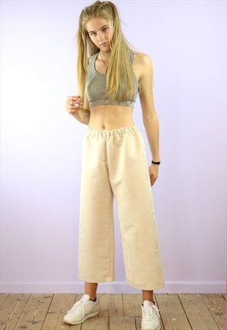 VEGAN SUEDE CROP TROUSERS