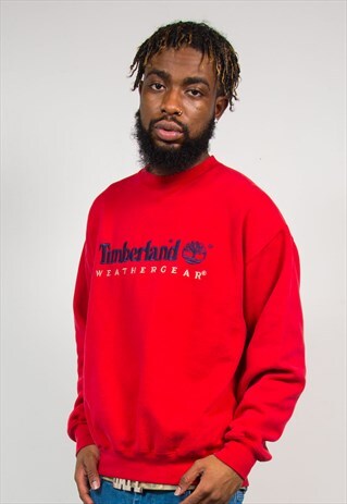 90'S VINTAGE TIMBERLAND RED SWEATSHIRT