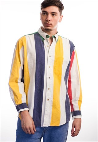 VINTAGE STRIPE SHIRT 90S L 11.8