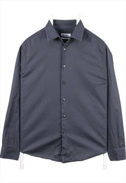 Vintage 90's Calvin Klein Shirt Plain Long Sleeve Button Up