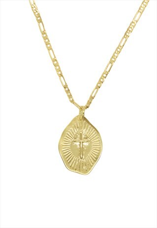 COLLIER MEDAILLON CROIX // MEDALLION CROSS NECKLACE