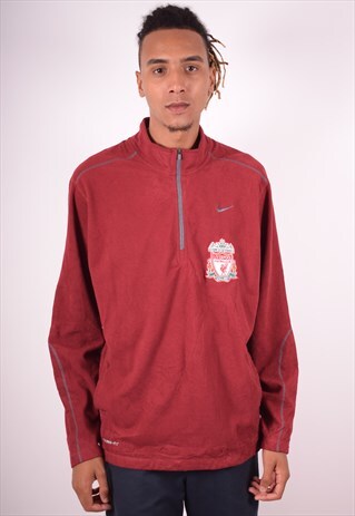 NIKE MENS VINTAGE LIVERPOOL FLEECE JUMPER XL MAROON 90S