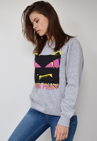 GREY SWEATSHIRT 'MADAM MONSTER'