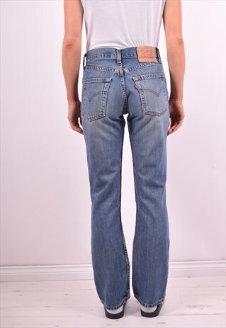 LEVI'S 535 WOMENS VINTAGE JEANS W28 L30 BLUE 90'S