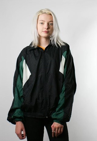 VINTAGE 1980S BOMBER JACKET, SHELL JACKET, L