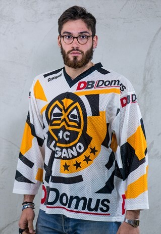 OCHSNER HC LUGANO VINTAGE HOCKEY JERSEY MULTICOLOR A926