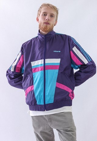 VINTAGE MENS ADIDAS LOGO TRACK SUIT WINDBREAKER JACKET