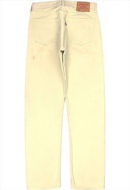 Vintage 90's Levi's Trousers Slim Denim Beige