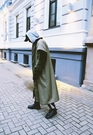 REWORKED 70S BEIGE KHAKI CHECK WOOL BLEND BURBERRYS COAT