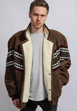 VINTAGE AZTEC SHERPA JACKET