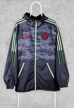 Manchester United Jacket Windbreaker Adidas Patterned Large