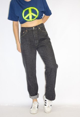 VINTAGE 90'S 501 STRAIGHT WASHED GREY LEVI JEANS