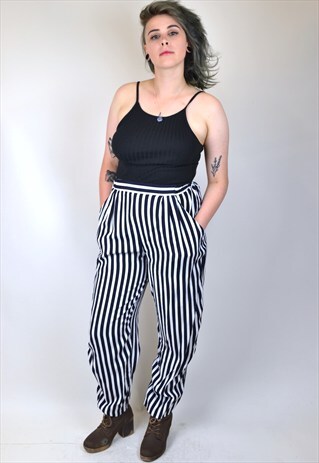 VINTAGE 80'S STRIPED TROUSERS