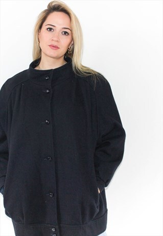 VINTAGE 60'S WOOL FULLY LINED OVERSIZED COAT