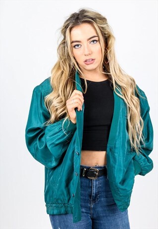 VINTAGE SILK BOMBER JACKET J78